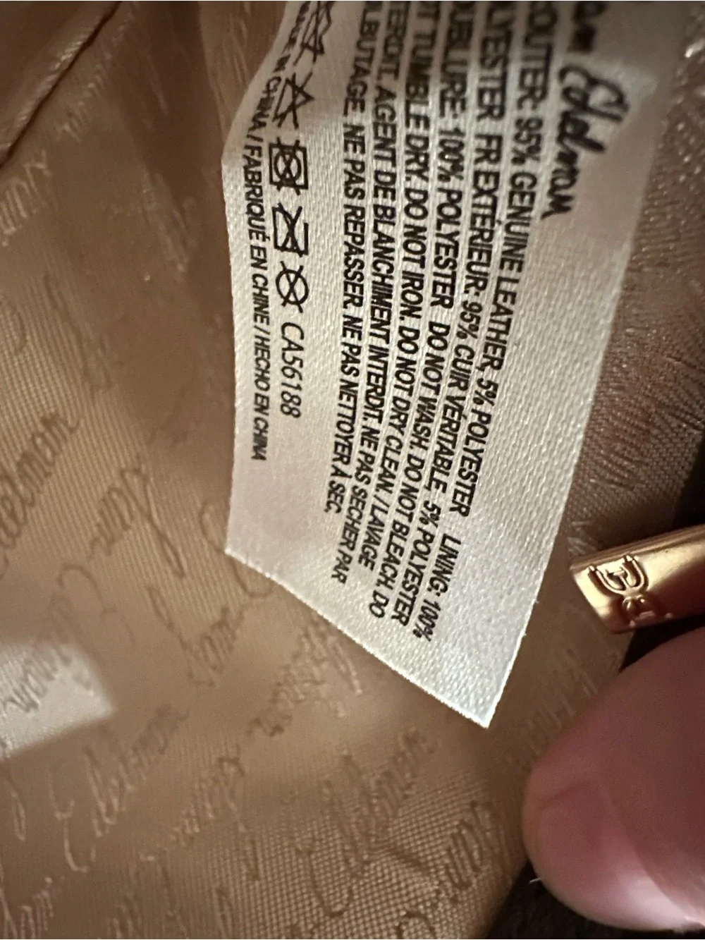 Sam Edelman Brown Suede and Gold Chain Crossbody Bag